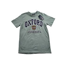 Official University of Oxford Heritage T-Shirt, Sage Green, Size XS, 100% Cotton